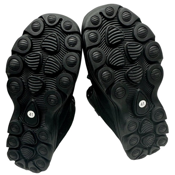 NEW Weweya Women's 9 Black‎ With Grey Fur Lined Boots Anti-Slip Ankle Snow Boots - Picture 7 of 10